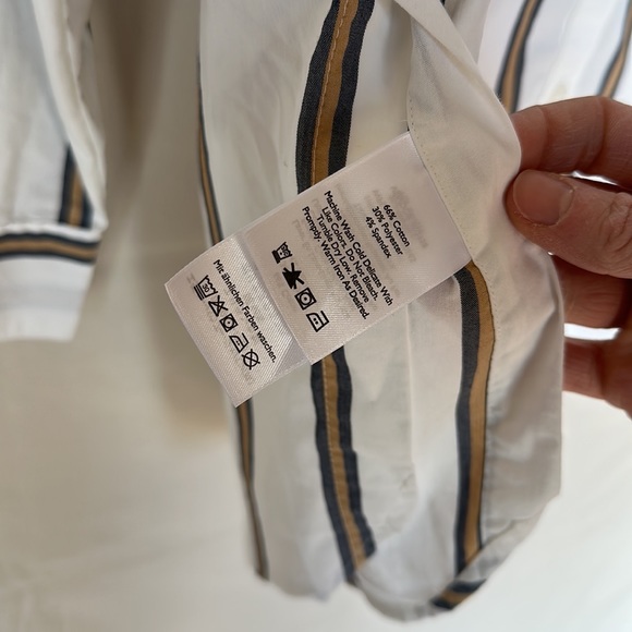 Eddie Bauer striped button up blouse - Picture 4 of 7